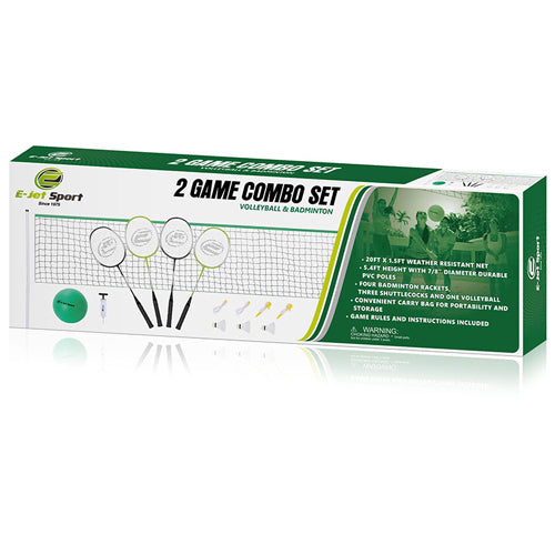 E-Jet Sport Badminton and Volleyball 2-in-1 Combo Set