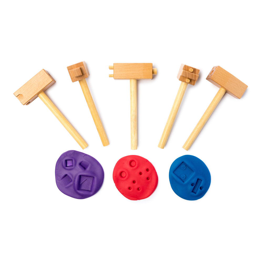 Wooden Clay and Dough Hammers (Pack of 5)