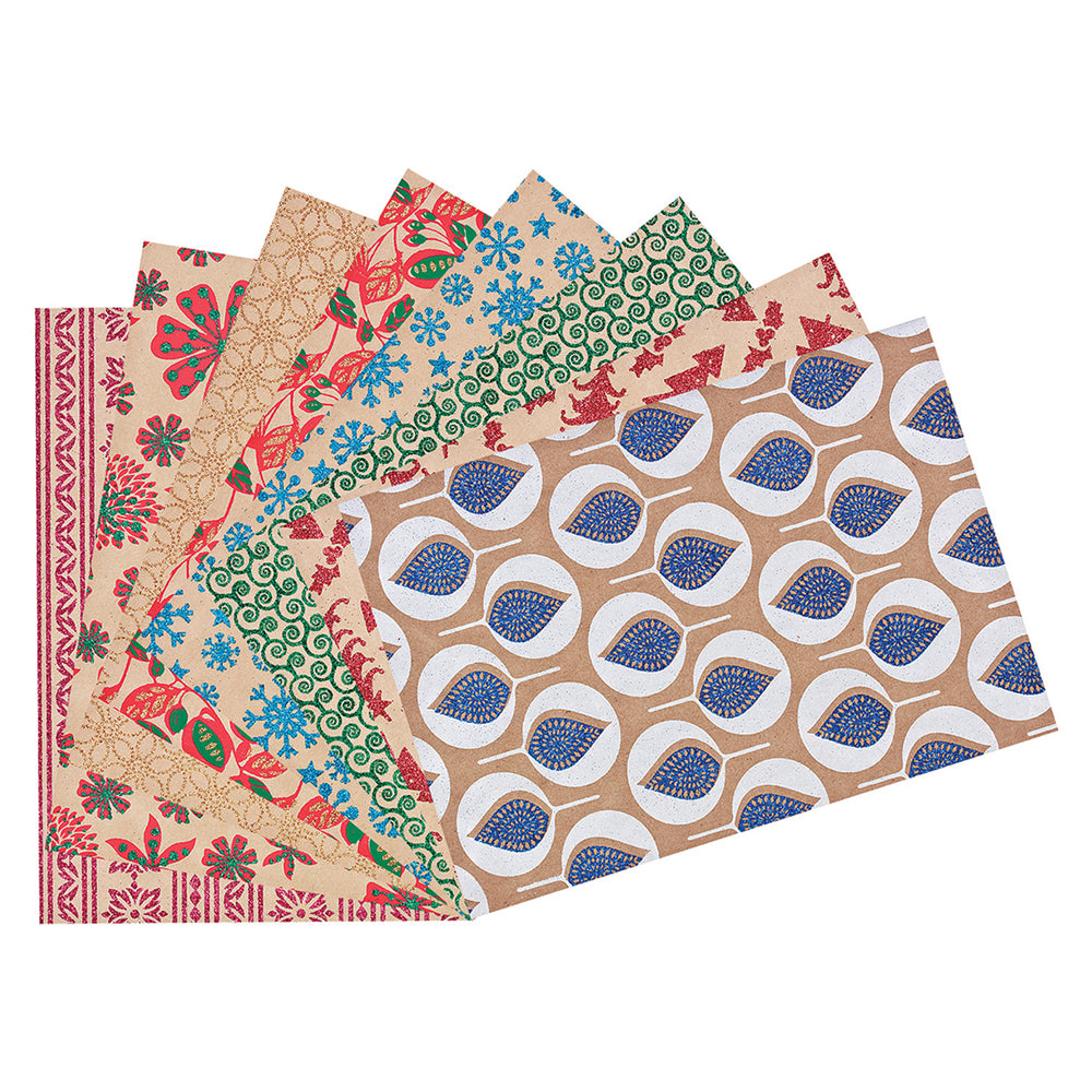 Glitter Christmas Paper 40pk