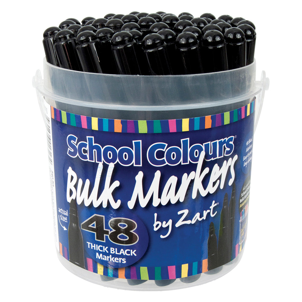School Markers 48pcs (Black)