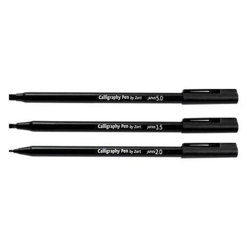 Calligraphy Pen Sizes 3pcs (Black)
