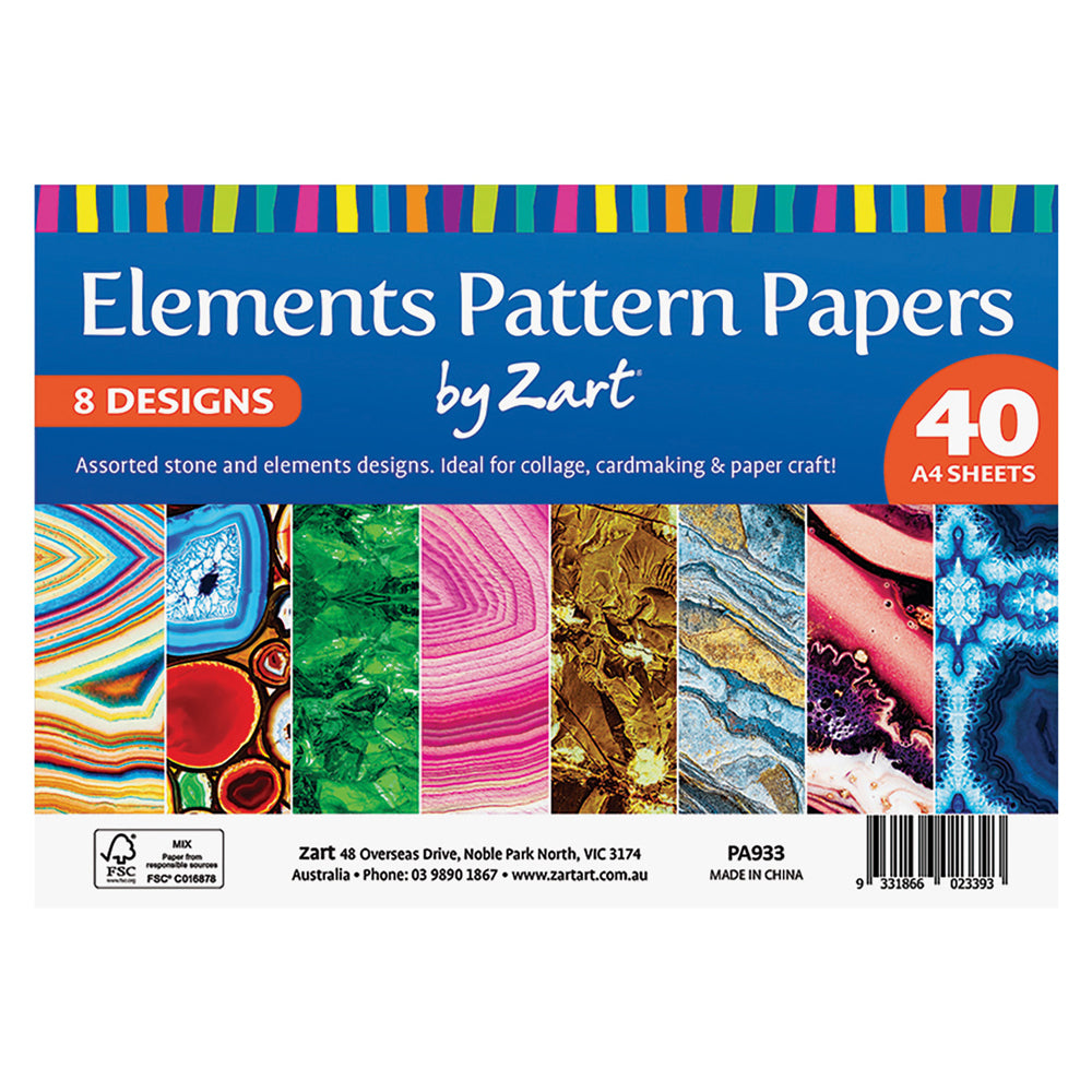 Creative School Supply Pattern Papers A4 40pk