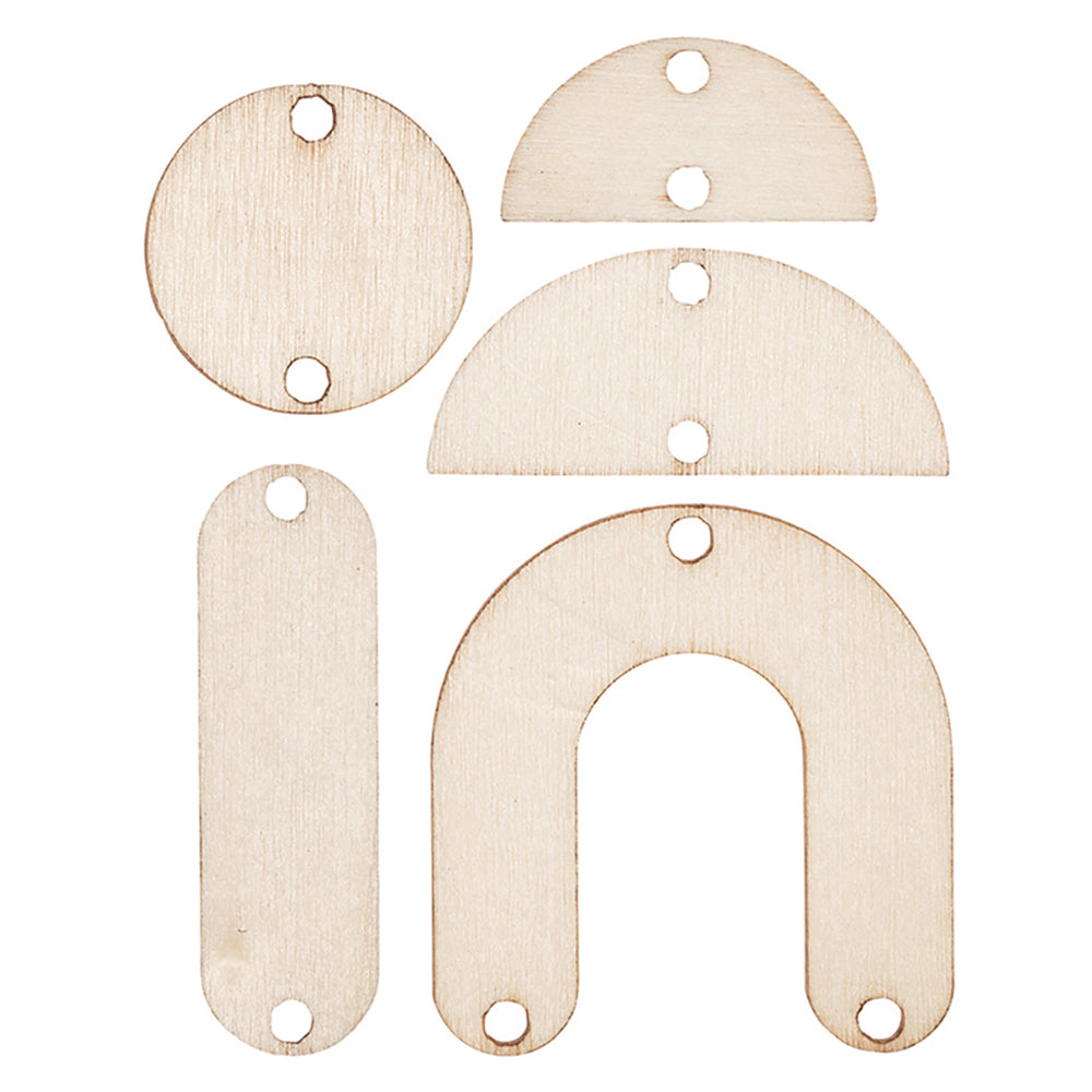 Wooden Earring Drop Pieces 90pcs