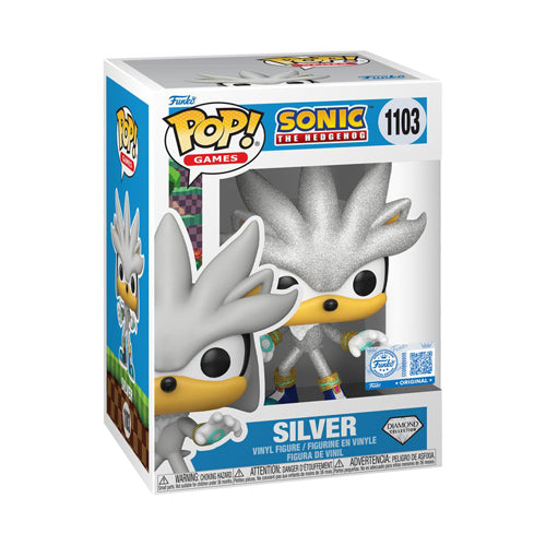 Sonic The Hedgehog Silver US Diamond Glitter Pop! Vinyl
