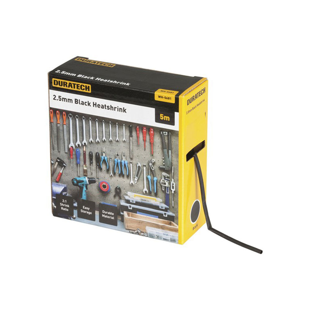 2:1 Schrumpfschlauch 5 m (Schwarz)