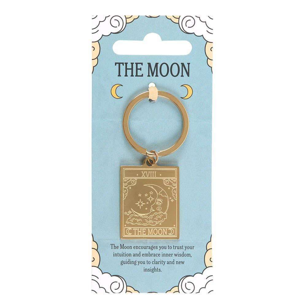 The Moon Vintage Tarot Keyring