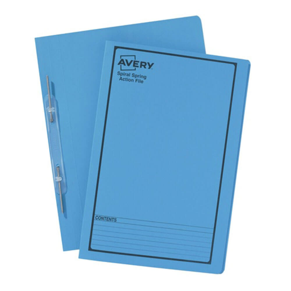 Avery Foolscap mit Federspirale, bedruckt, Schwarz (Blau)