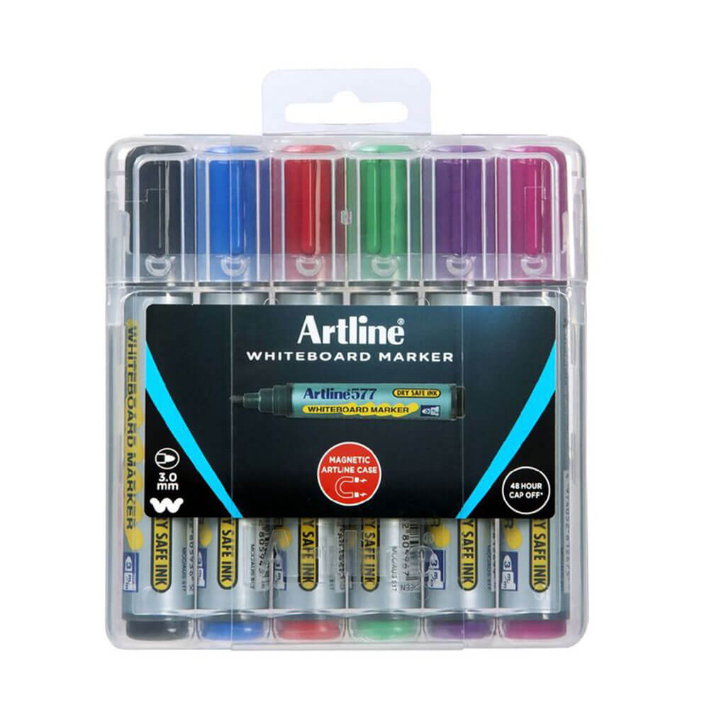 Artline Whiteboard-Marker im Hartschalenetui, 2 mm, sortiert