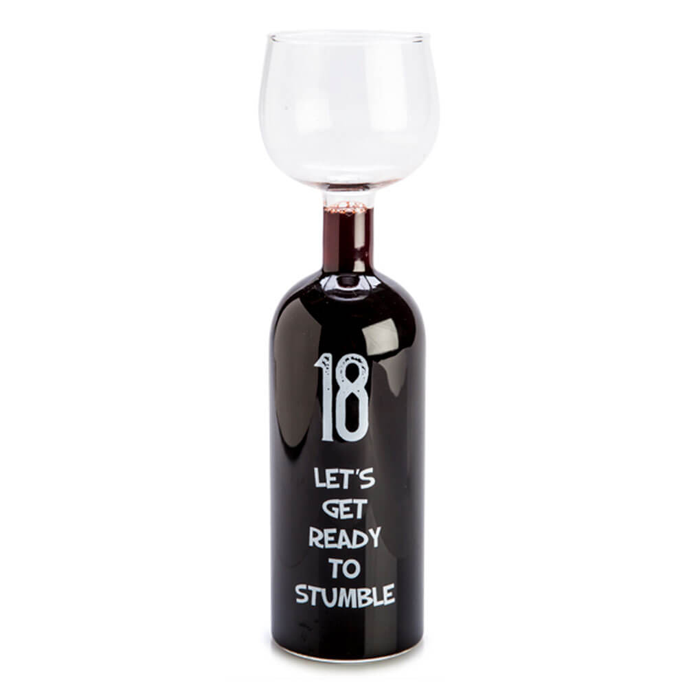 Grattis på födelsedagen vinflaskglas