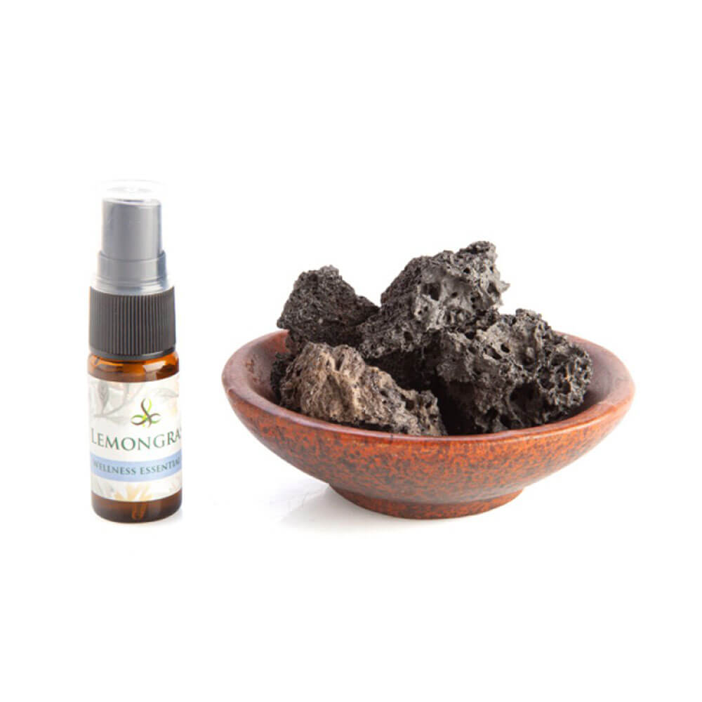 Vulkanischer Raumdiffusor in Terrakottaschale