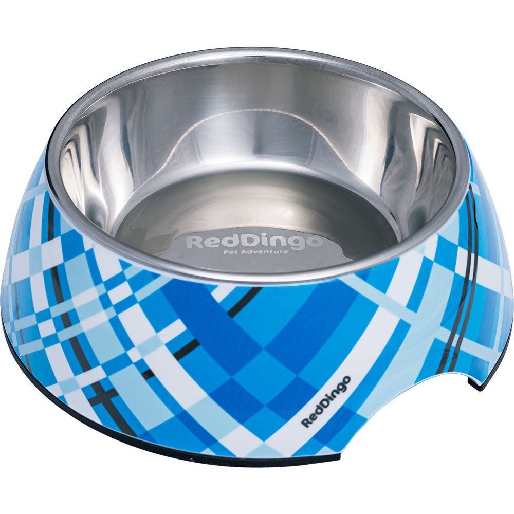 フラノデザインのメラミンボウル(ターコイズ)