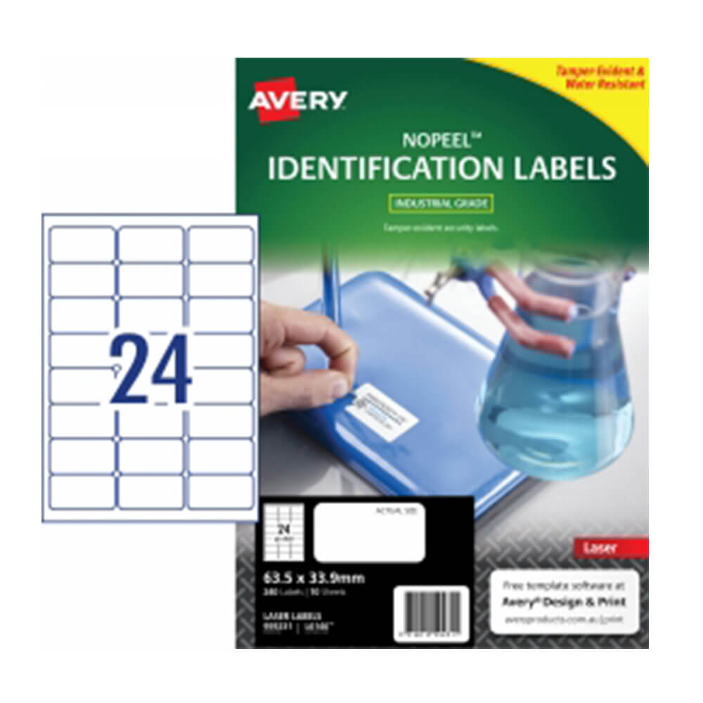 Avery Nopeel Extra Strong Etikett, 10 Stück