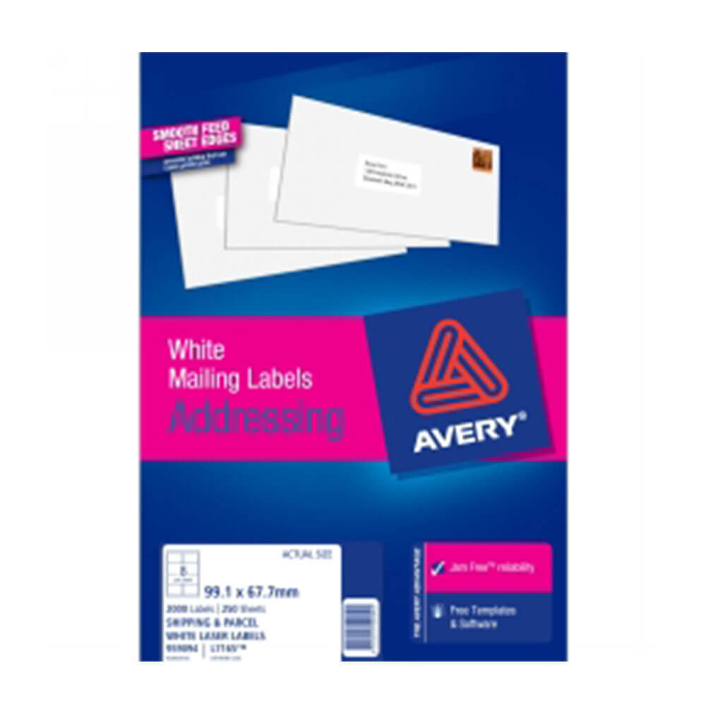 Avery Paket-Laseretiketten, 250 Stück