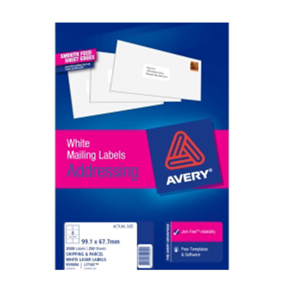 Avery Paket-Laseretiketten, 250 Stück