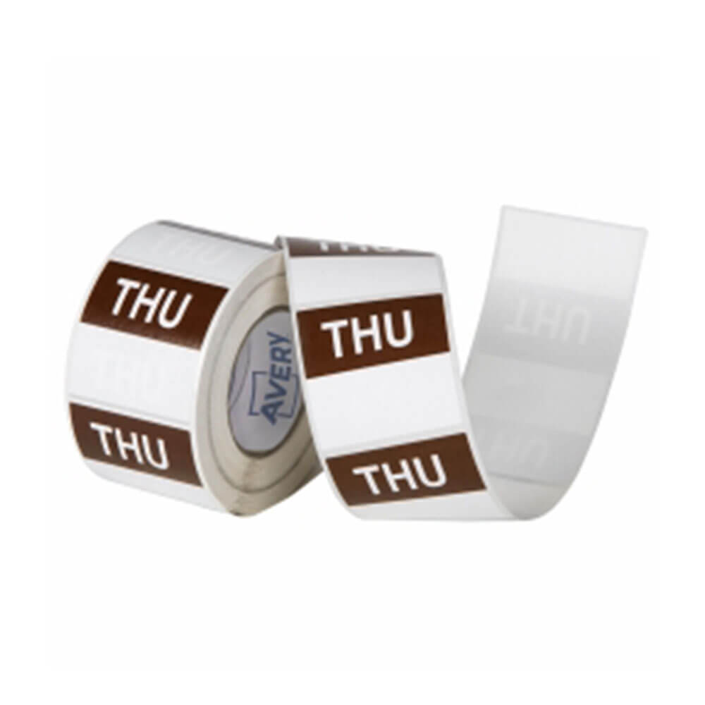Ablösbares Avery-Etikett, 40 mm, 500 Stück pro Rolle, Weiß