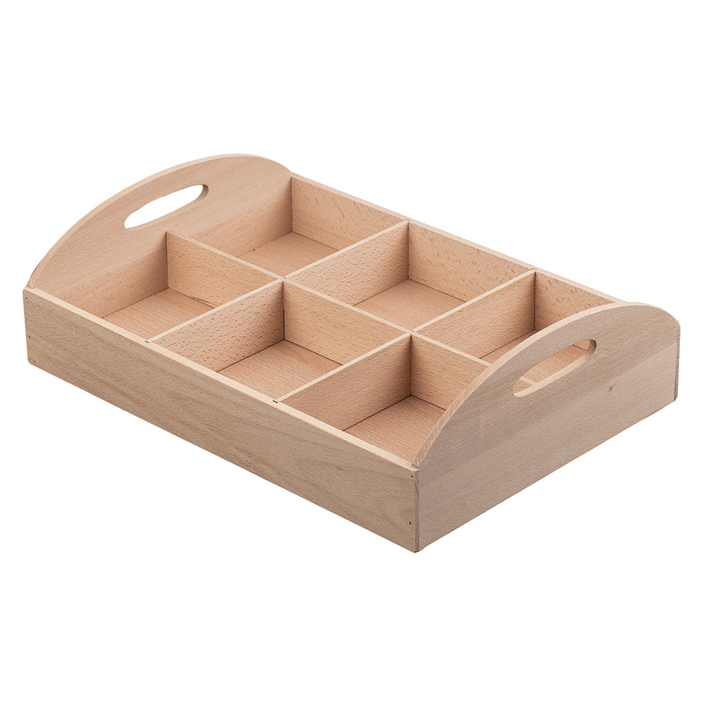 Wooden Tray with Compartments (30.5x42.5cm)