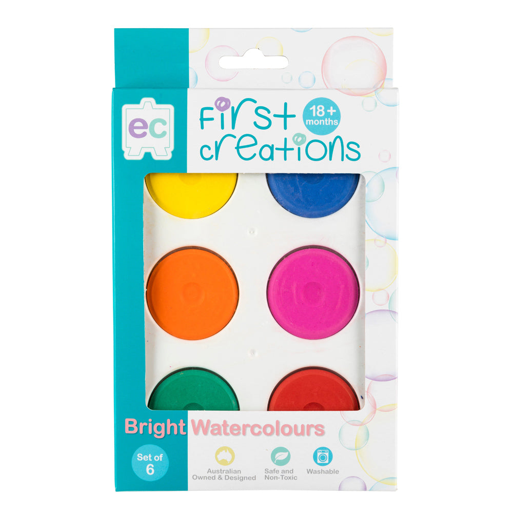 Bright Watercolours Paint (Set of 6)