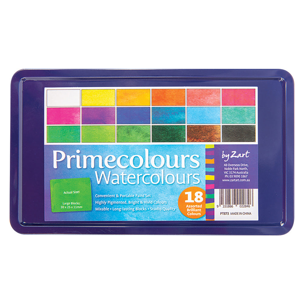 Primecolours Watercolours 18pcs