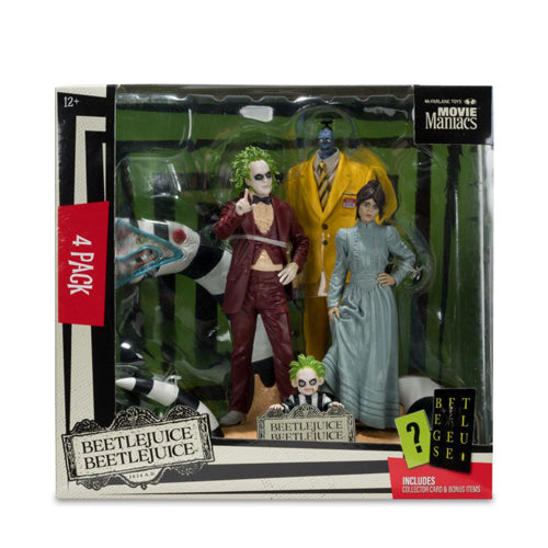 Beetlejuice Movie Maniacs Figures 4pk