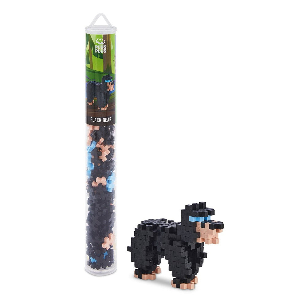 Plus-Plus Black Bear Building Blocks Tube 100pcs